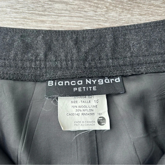 Vintage Bianca Nygard Grey Wool Blend High Waist Ankle Length Mom Pants - Picture 7 of 12